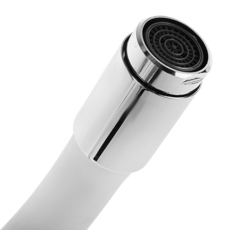 ACCOONA A4819G kitchen mixer, single -leaf, silicone spout, brass, white/chrome-2