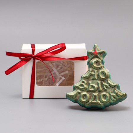 New Year. Chocolate figure "Christmas tree", 80 g