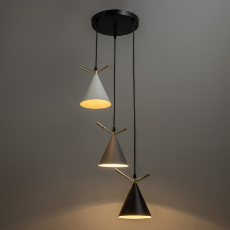 Bayerlux lamp "Scandy" 3he27 40W gray black black 26x26x26-126cm-2