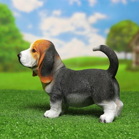 Garden figure "Puppy Basset Hound" Standing, 25x16x13cm-1