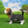 Garden figure "Puppy Basset Hound" Standing, 25x16x13cm
