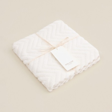 Trure -colored towel SL Home: Geometry "Blanc de Blanc" 50x90 cm, 83% cotton, 17% linen, 500 g/m2-7
