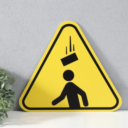 Decorative sign (poster) "Brick above the head" 30x27 cm, plastic-3