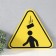 Decorative sign (poster) "Brick above the head" 30x27 cm, plastic