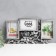 Photo frame Plastic in 3 photos 10x15 cm "Rose in the leaves" aged silver 40x21.5 cm
