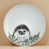 Ceramic plate "Hedgehog", 22.5 cm, white color