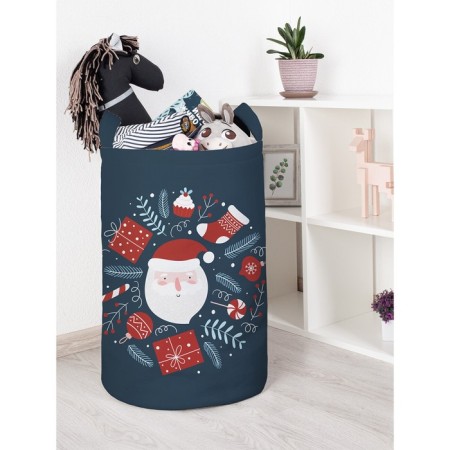 Basket for toys "Happy Santa Claus, size 40x60 cm