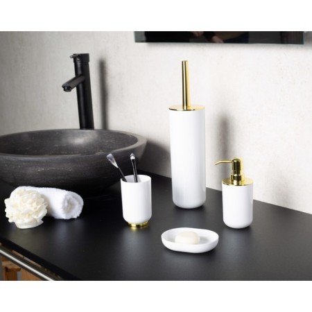 Alba glass, white/gold color-1