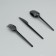 A set of disposable dishes "Fork, spoon, knife, napkin" Black, 16.5 cm