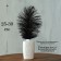 Feather for decor, size: 25-30 cm, black color