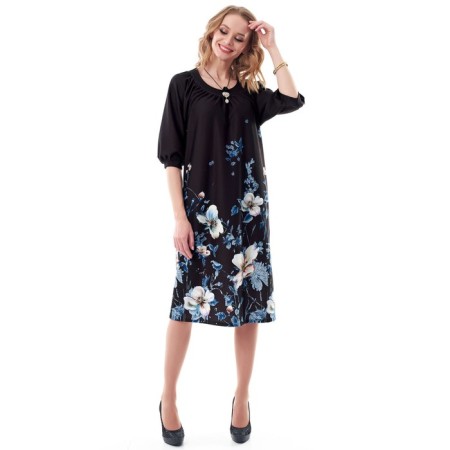 Women's dress, size 42, black color-3