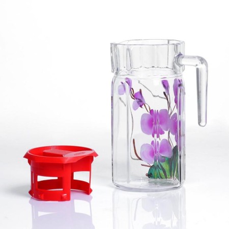 Set for juice "Orchid" art painting, 6 glasses 1250/200 ml mix-7
