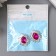 Decor for creativity Metal "Medallion Patal" bright pink crystal set 2 pcs 2.6x2.4 cm 1071417