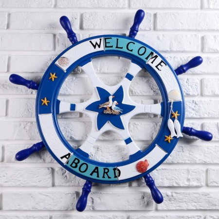 The storm of the souvenir "Welcome on board" Blue 62cm