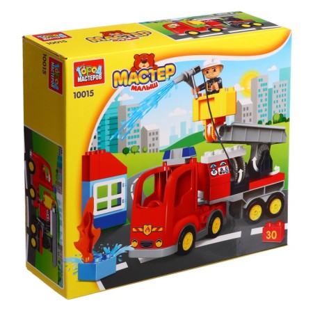 Design "Fire machine", large cubes, 30 parts