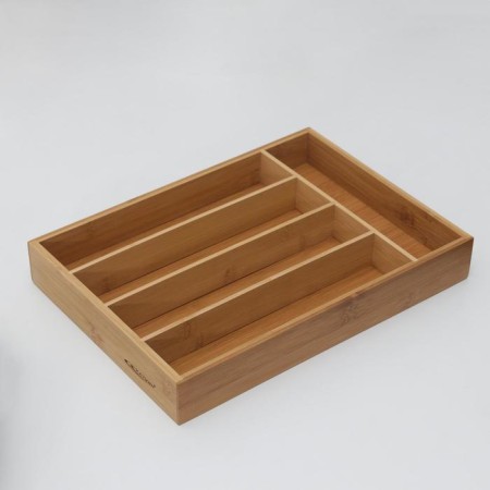 Tray - stand for cutlery, 35.5 × 25.4 × 5 cm, bamboo-2
