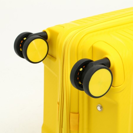 Small suitcase 20 "On a zipper, code castle, 4 wheels, yellow color-7