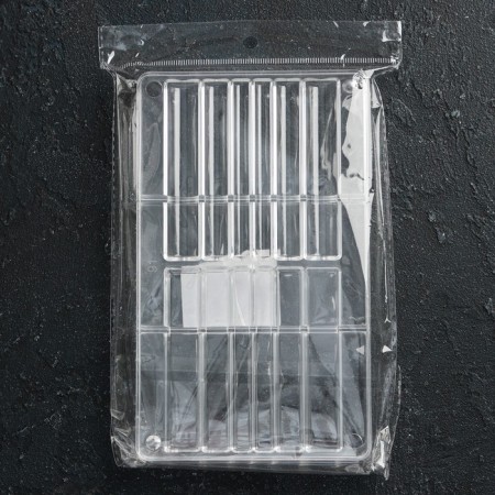 Form for chocolate and sweets "Styx", 12 cells, 20 × 12 × 2.5 cm, cell 9 × 1.5/1/0.8 cm-4