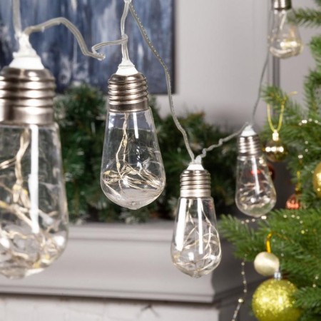 Garland “thread” 3 m with nozzles “lamp”, ip20, transparent thread, 80 LED, warm white glow, 8 modes, 220 V-1