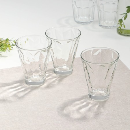 Set of low glass glasses "Shetland sculpture", 300 ml, 3 pcs