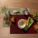 Serving napkin Zapel asymmetry, red color