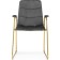 LANA Metal/velor, Golden/Gray chair 57x56x88 cm