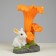 Garden figure "Mushroom Fox with a bunny" 27x28x34cm
