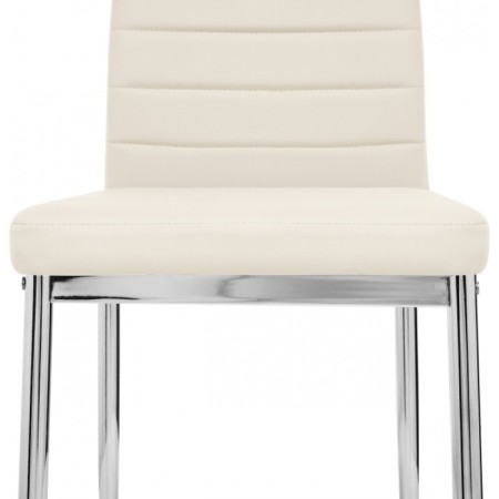 Stool on the metal frame DC2-001 Metal/Eco-leather, chrome/beige 41x45x96 cm-4