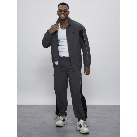 Male tracksuit, size 48, gray color-24