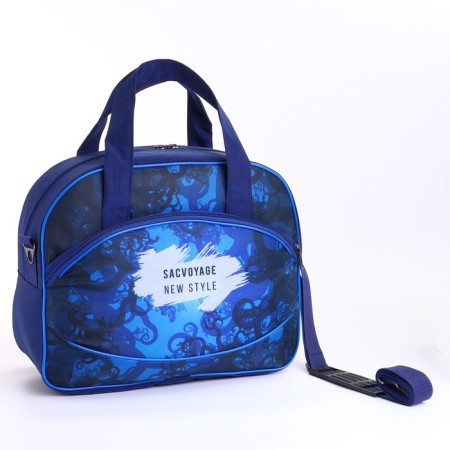 Small Small 20 "with a bag, a lightning department, an external pocket, with an extension, the color is blue-9