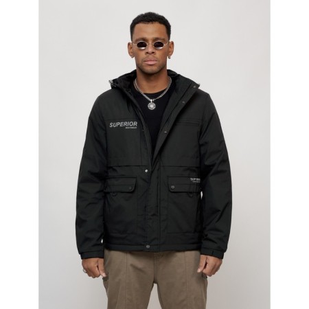 Sports male jacket, size 50, black color-4