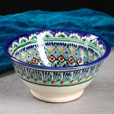 Rishtan ceramics "Patterns", 18 cm, big, mix-3