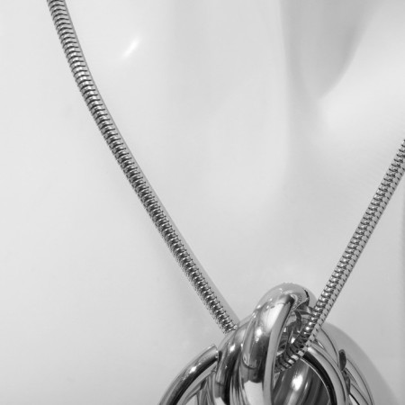 Pendant "Geometry" circles, color silver, 50 cm-2