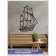 Wall panel made of wood, a prefabricated model, Ewa Design, a ship (sailboat)