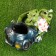 Garden figure "Frogs in car No. 1" 34x22x24cm
