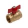 Ballic Aqualink 11B27P1, PN 16, inner/internal thread 1/2, butterfly, brass