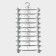Pannings for trousers and skirts with clamps, set 10 pcs, 30 × 12.5 cm, white color