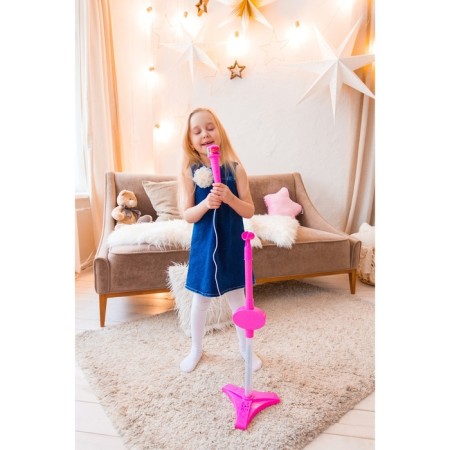 Microphone "You are a star", height 80 cm, pink color-16