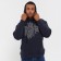 Male sweatshirt is laid down, the color is dark blue, size 52 (xxl)