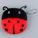Baby soft wallet "God's ladybug", 10*11 cm, red
