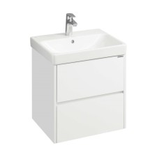 Tumbing under the Aquaton Skandi sink, 55 cm, white matte, white glossy