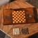 Handmade backgammon "eagle", deep cutting, with a pen, 60x30 cm, with a chess field, Armenia