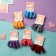 Hair elastic band "Mahrushka Assorted" (set 4 pcs) style, 4 cm, mix