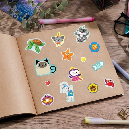 Album of stickers, 8 sheets, "Cute animals", 11 x 16 cm-12