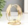 Summary metal, glass per 1 candle "Fogger" d-4 cm gold 7.5x10x11 cm