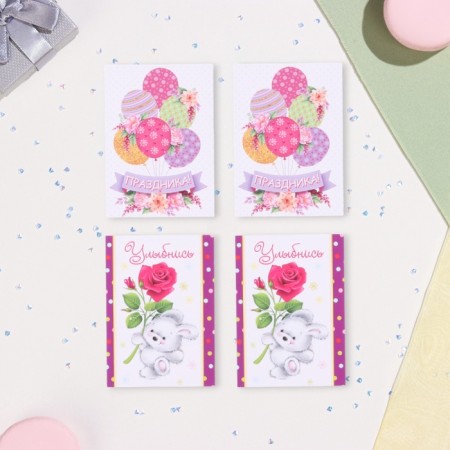 Set of mini -postcard "Wishes - 2" Gifts, 40 pieces, 5 x 7 cm-2