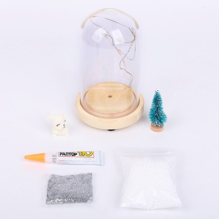 Set for creativity "New Year's nightlight with a toy", bunny-1