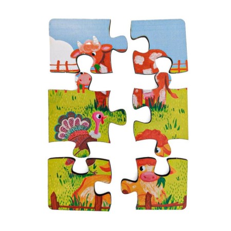 Puzzle "Morning in the village"-4