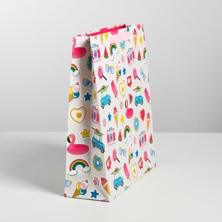 Gift laminated vertical, packaging, “good mood!”, M 26 x 30 x 9 cm-2