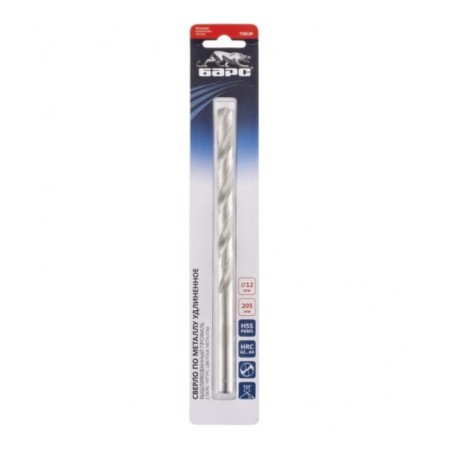 Spiral drill Bars 718120, P6M5, elongated, 12 x 205 mm-2